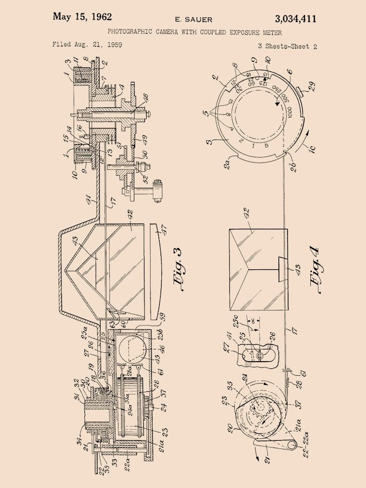 Camera Patent Vintage Poster 04