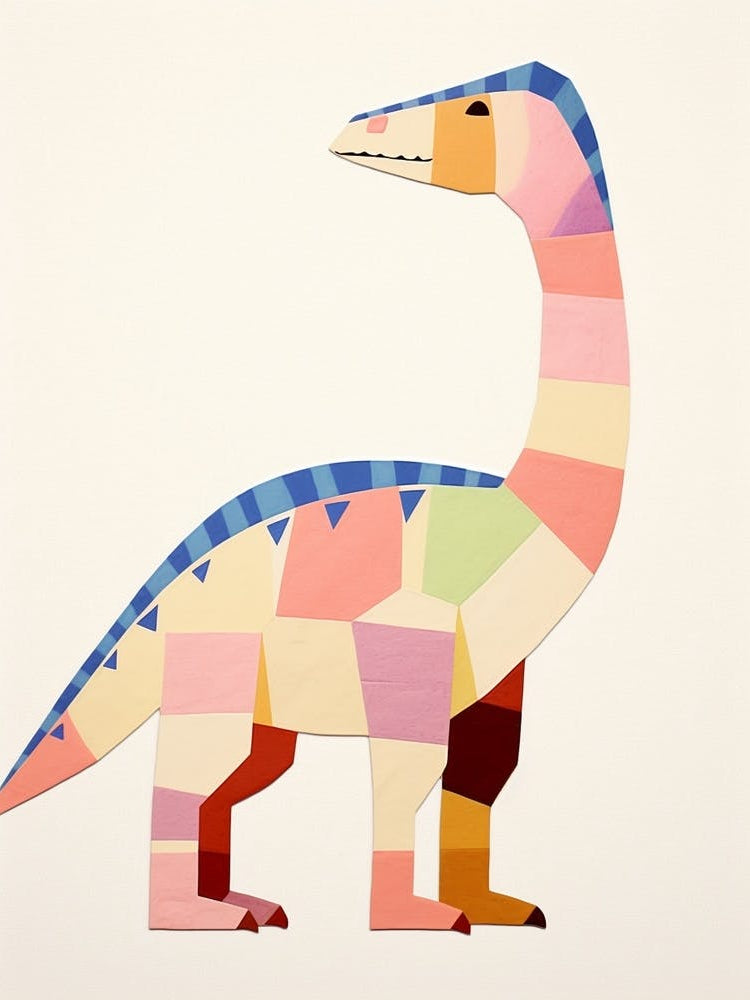 Nursery Dinosaur Art Plateosaurus 1
