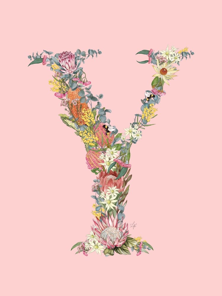 Y Pink Alphabet Letter