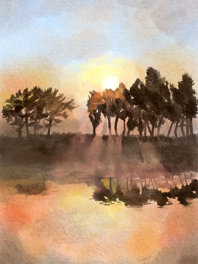 Serenade der Landschaft Eine Aquarell-Symphonie
