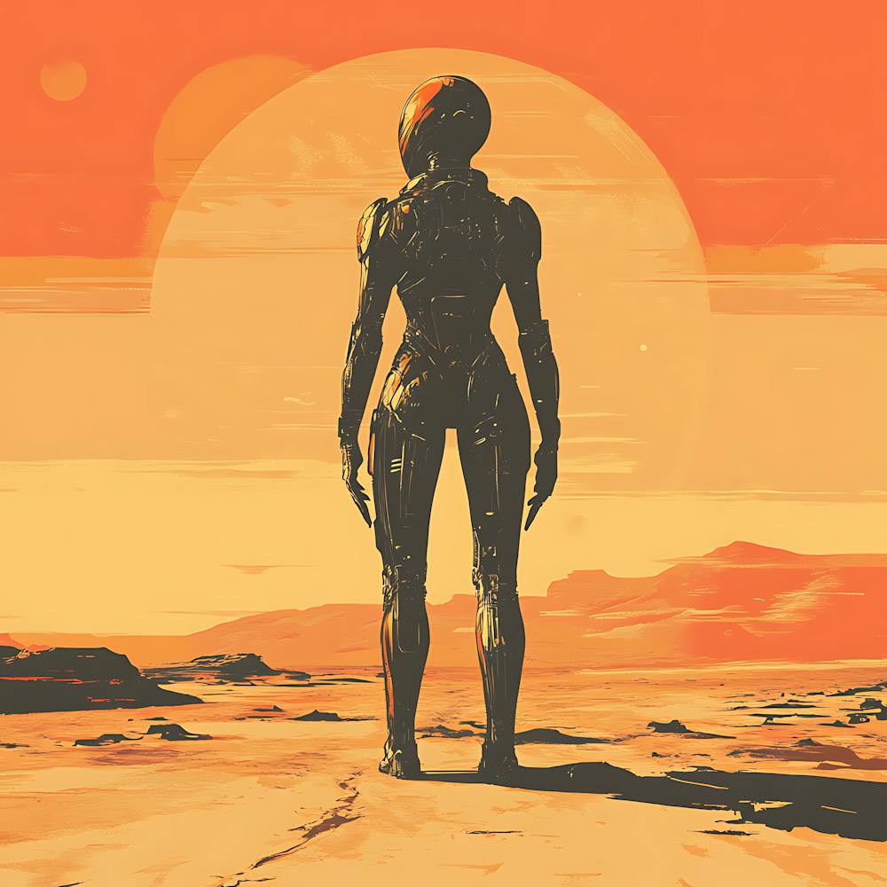 Femme Dans l'Espace