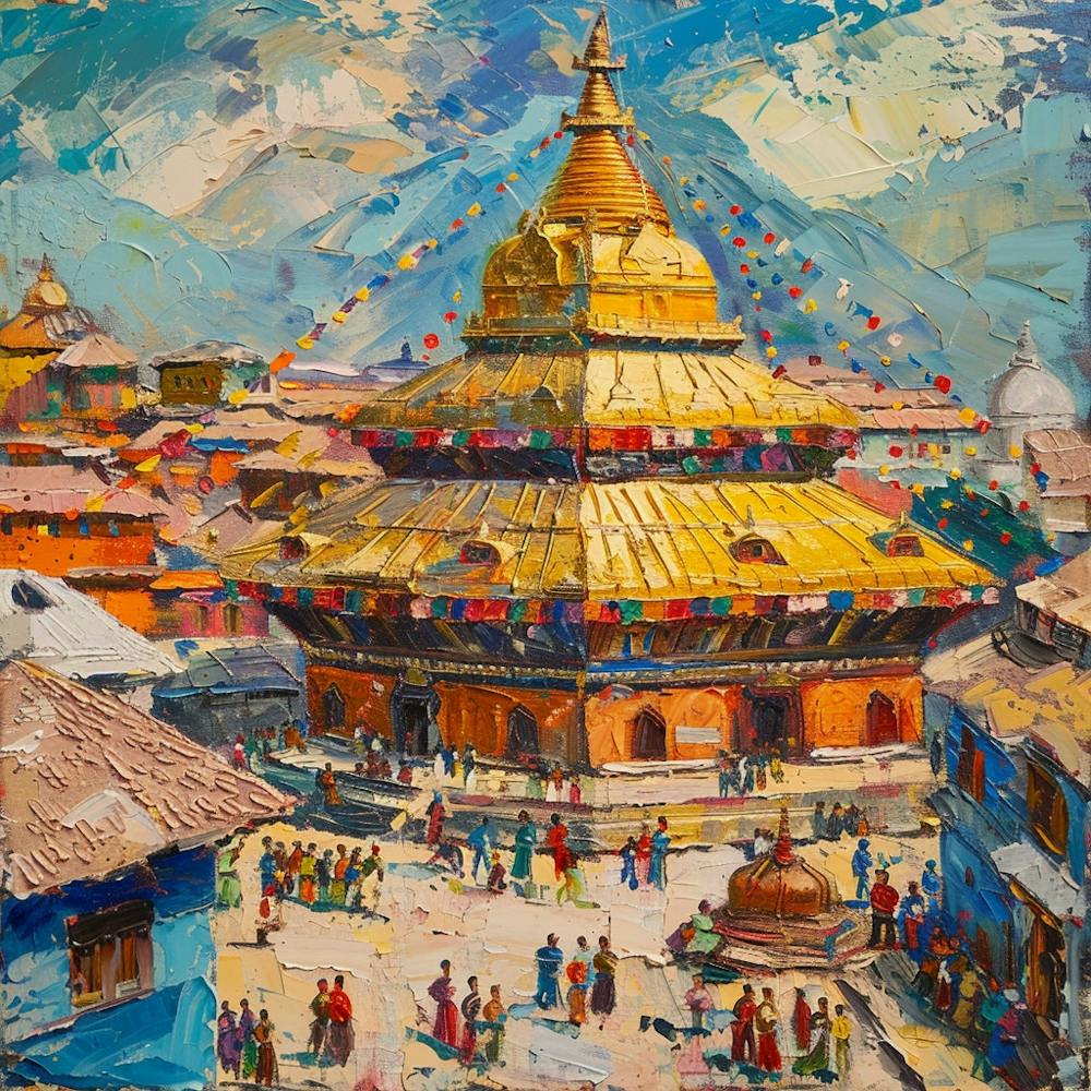 Pagode Dorée Nepal