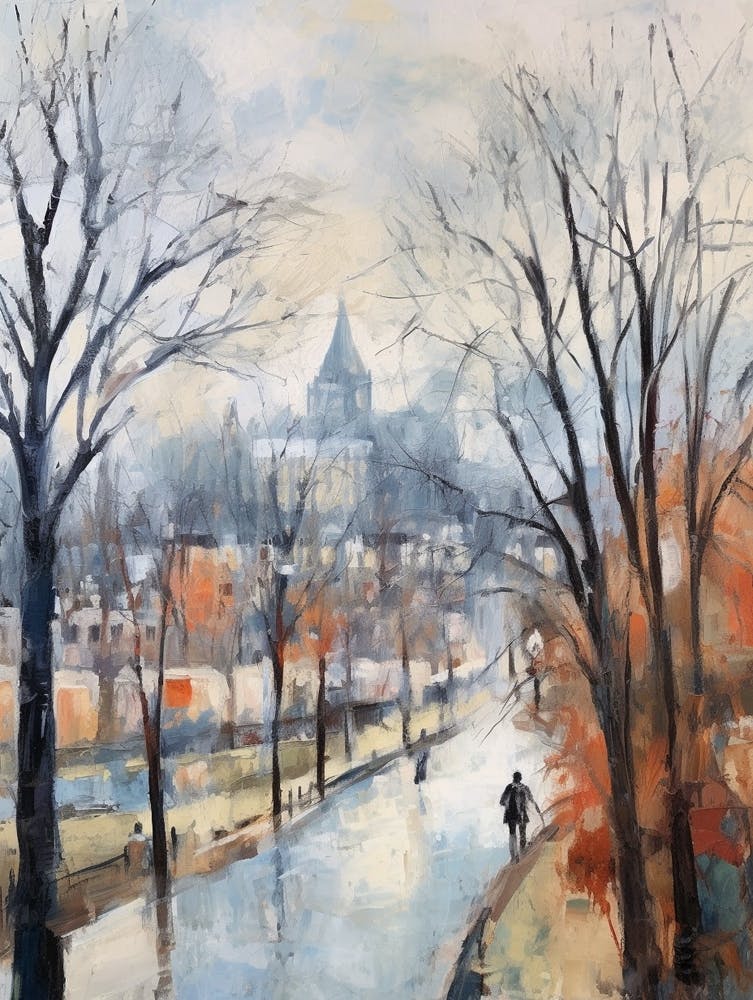 Winter City Park Painting Regents Park London 2