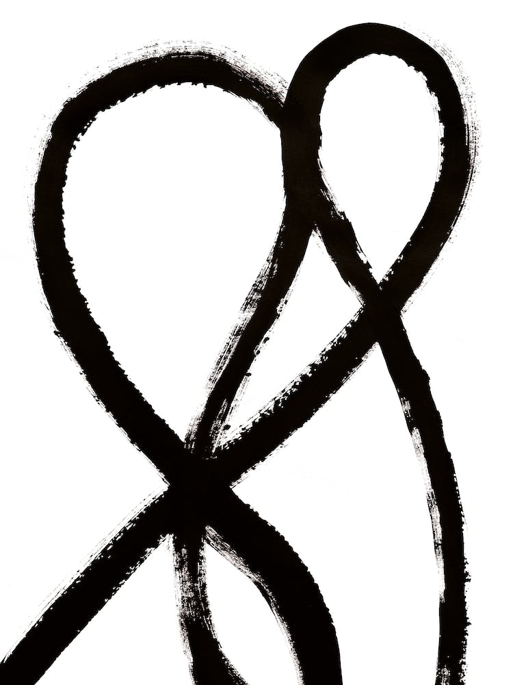 Love Black Abstract