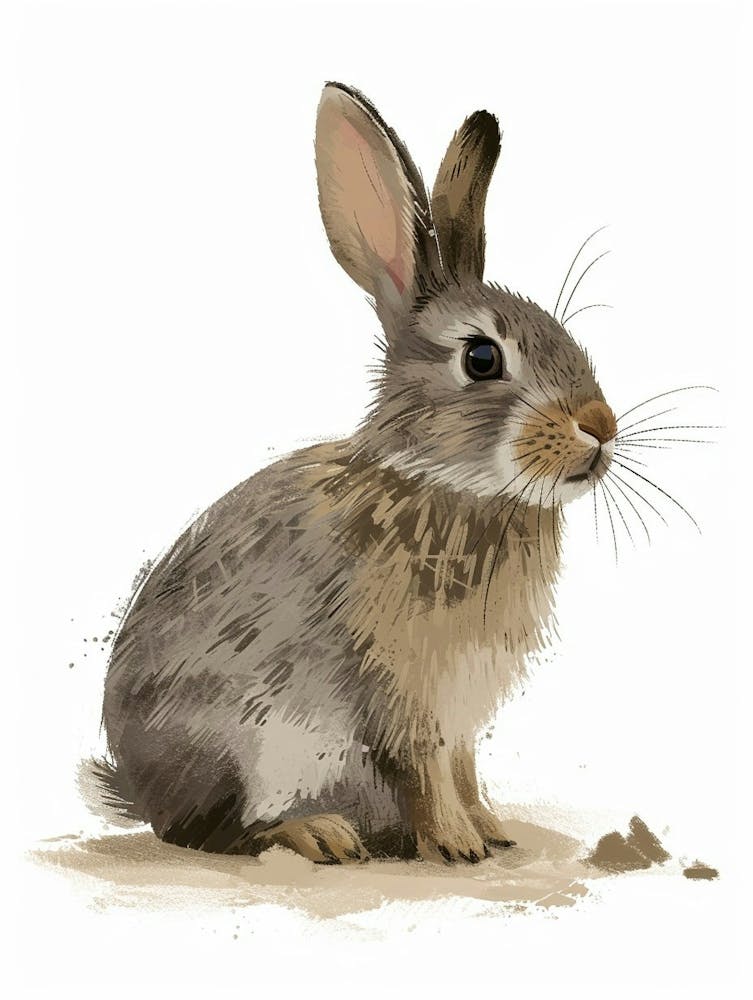 Argente Rabbit Nursery Illustration 2