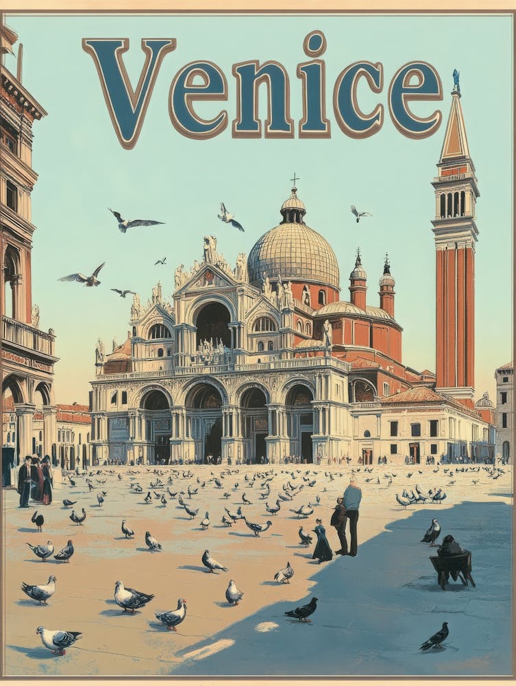 Aihrgdesign A Classic 1960s Travel Poster For Venice 4
