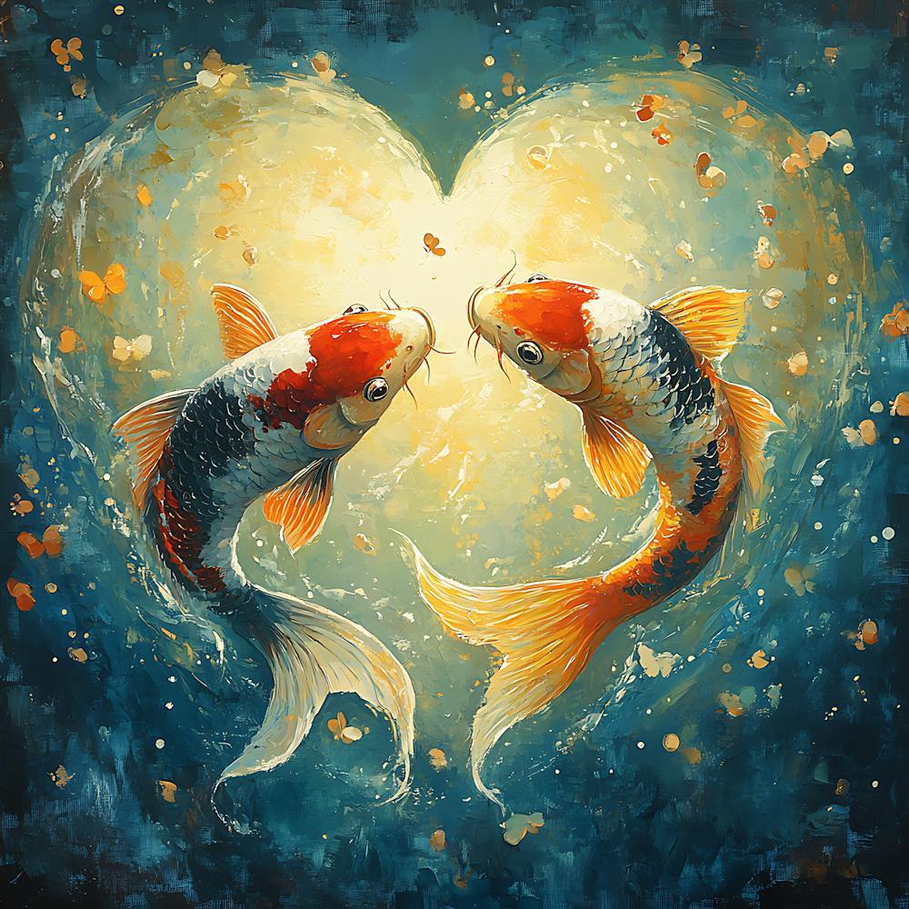 Koi Fish In Heart 5