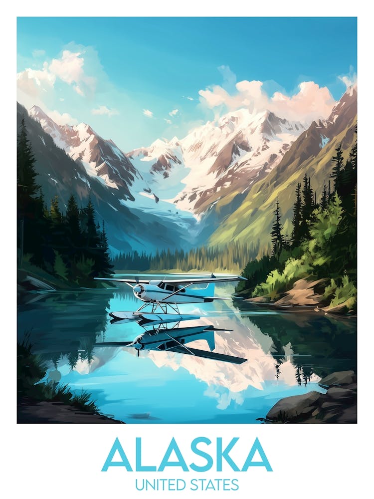 Affiche de voyage Alaska