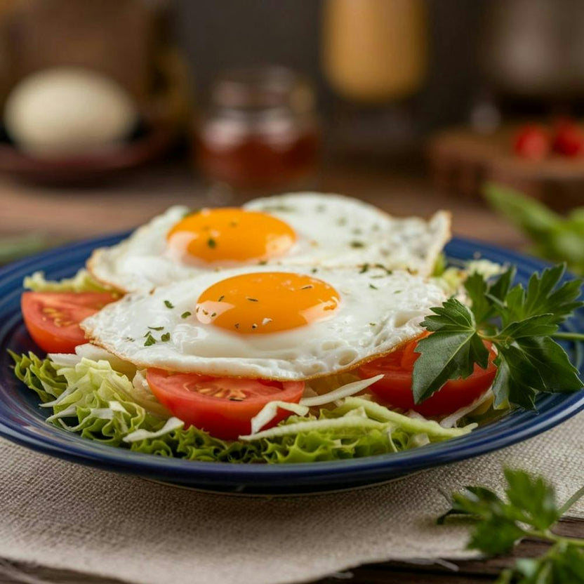 Fried Eggs On A Plate