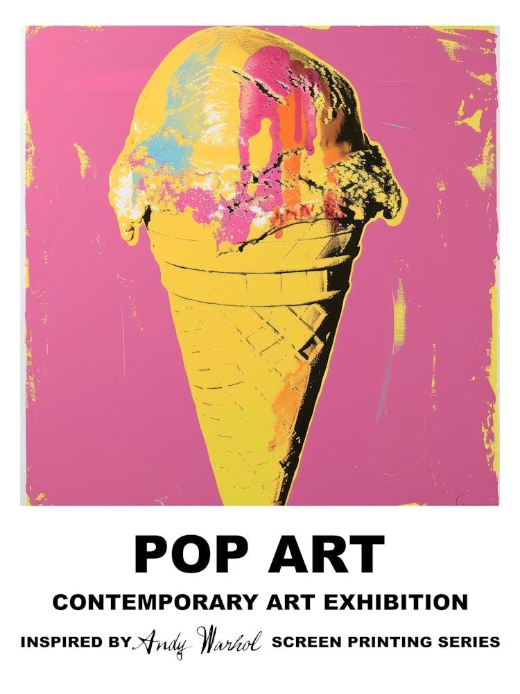 Poster Ice Cream Cone Pop Art 4