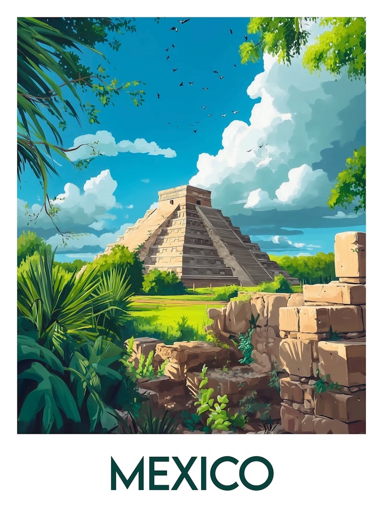 Affiche de voyage Mexico 1
