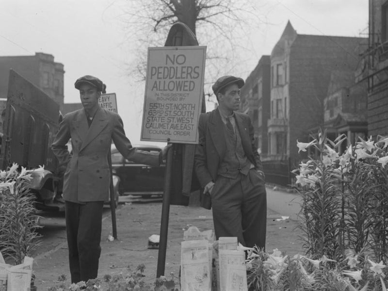 Untitled Photo, Possibly Related To Peddlers On Easter Morning On Garfield Boulevard, Chicago, Illinois By Russell