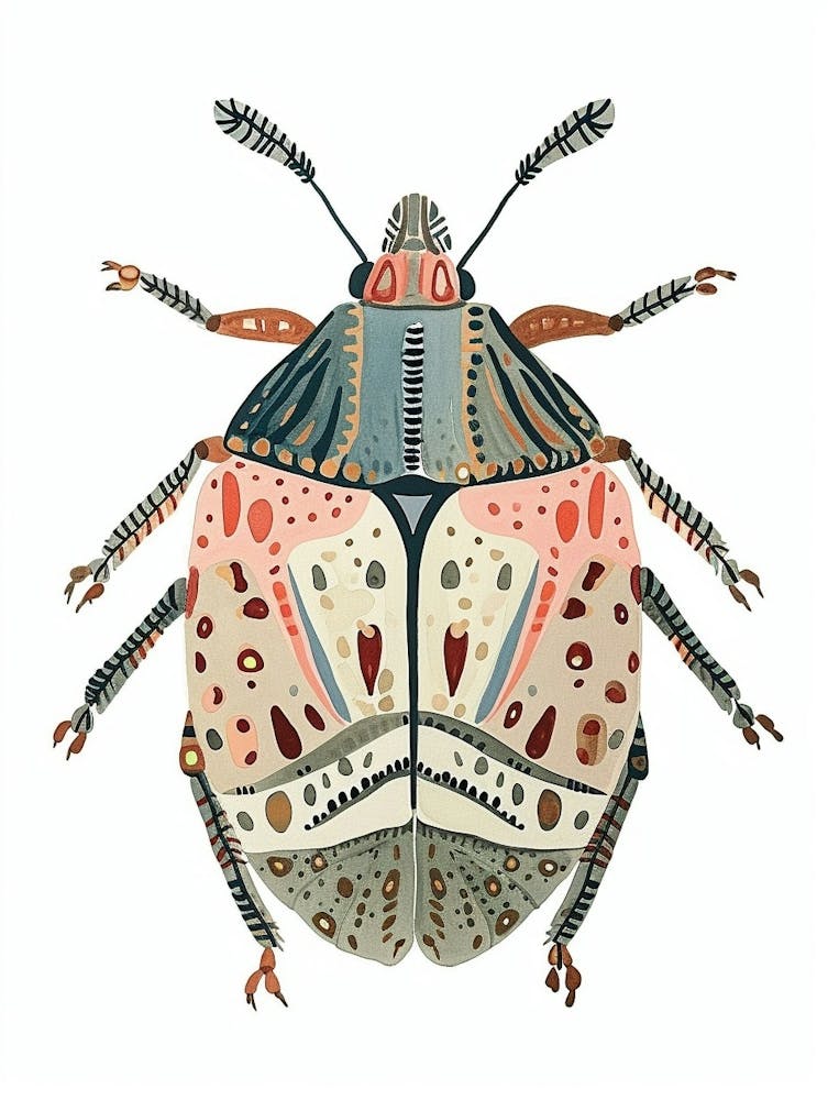 Colourful Insect Illustration Pill Bug 12