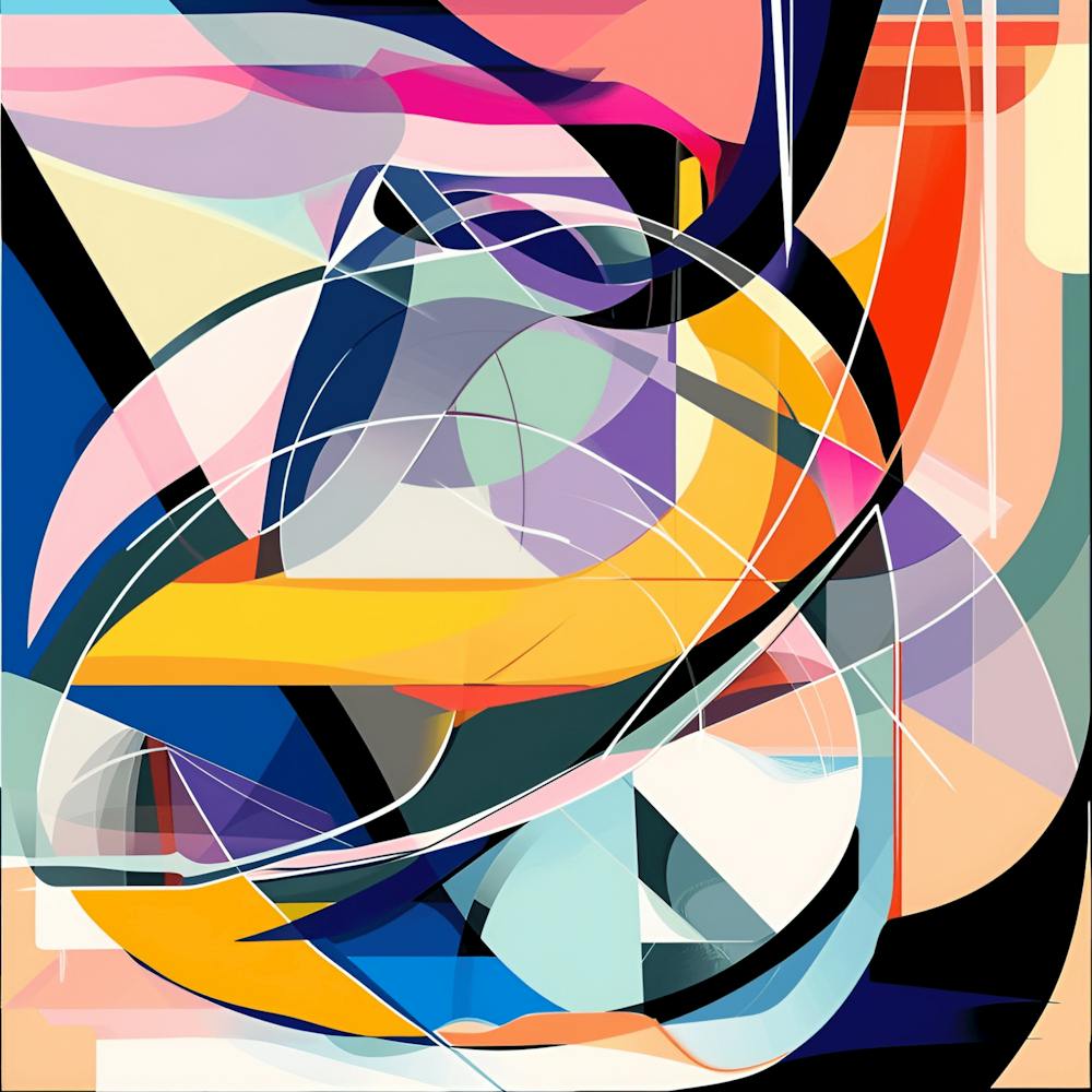 Abstract Shapes, Vibrant Colors