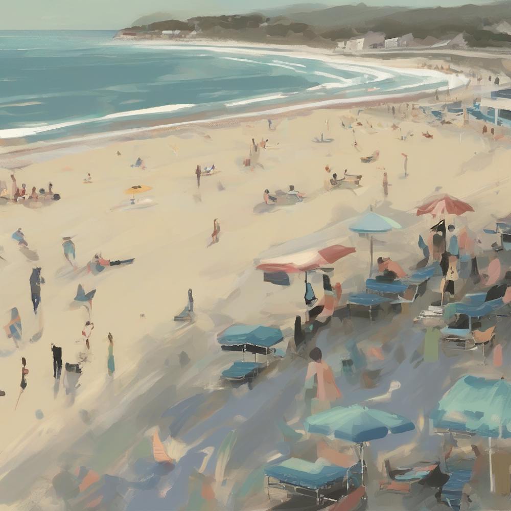 Überfüllter Strand