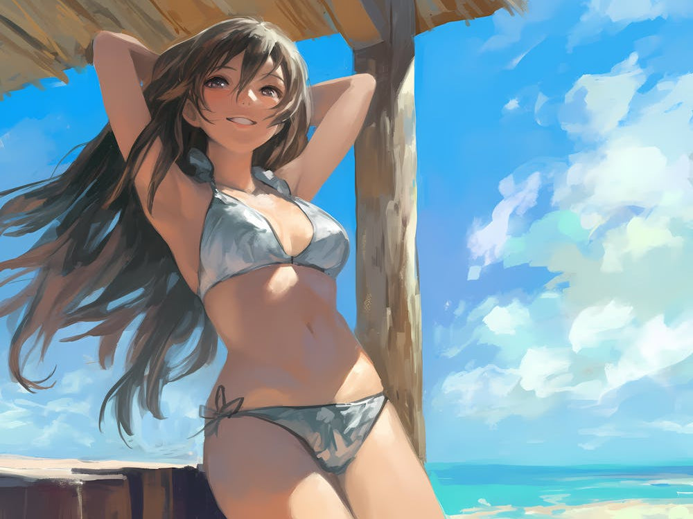 Anime Girl In Bikini