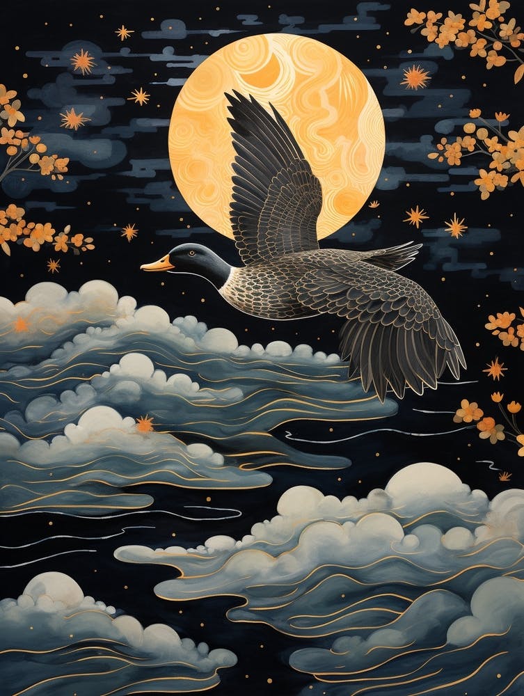 Duck 3 Gold Detail Painting