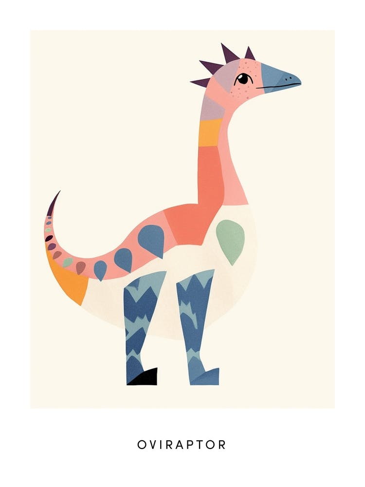 Nursery Dinosaur Art Oviraptor 3 Poster
