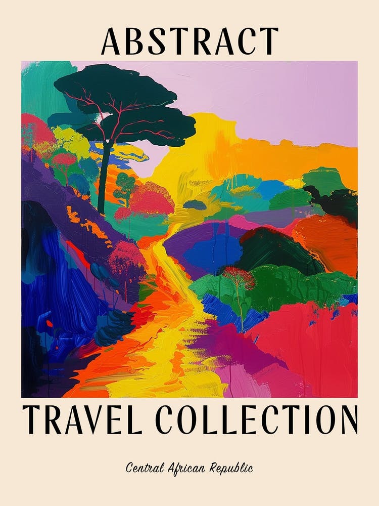 Abstract Travel Collection Poster Central African Republic
