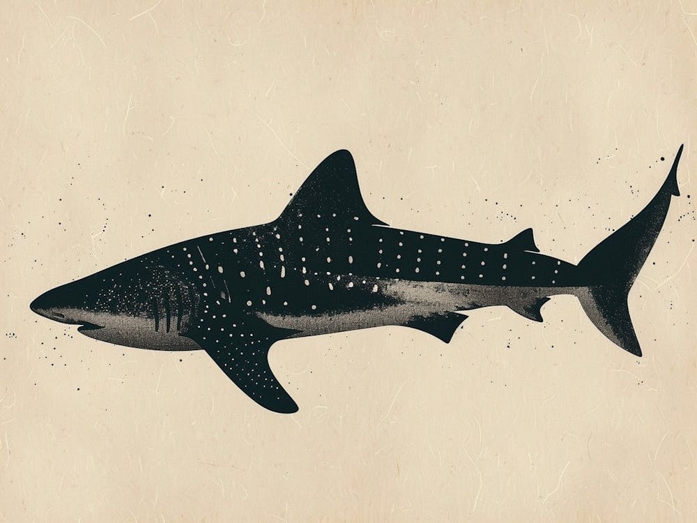 Whale Shark Grey Silhouette 6