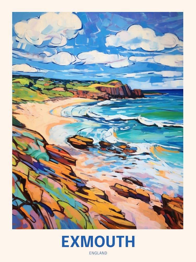 Exmouth England 5 Uk Travel Poster