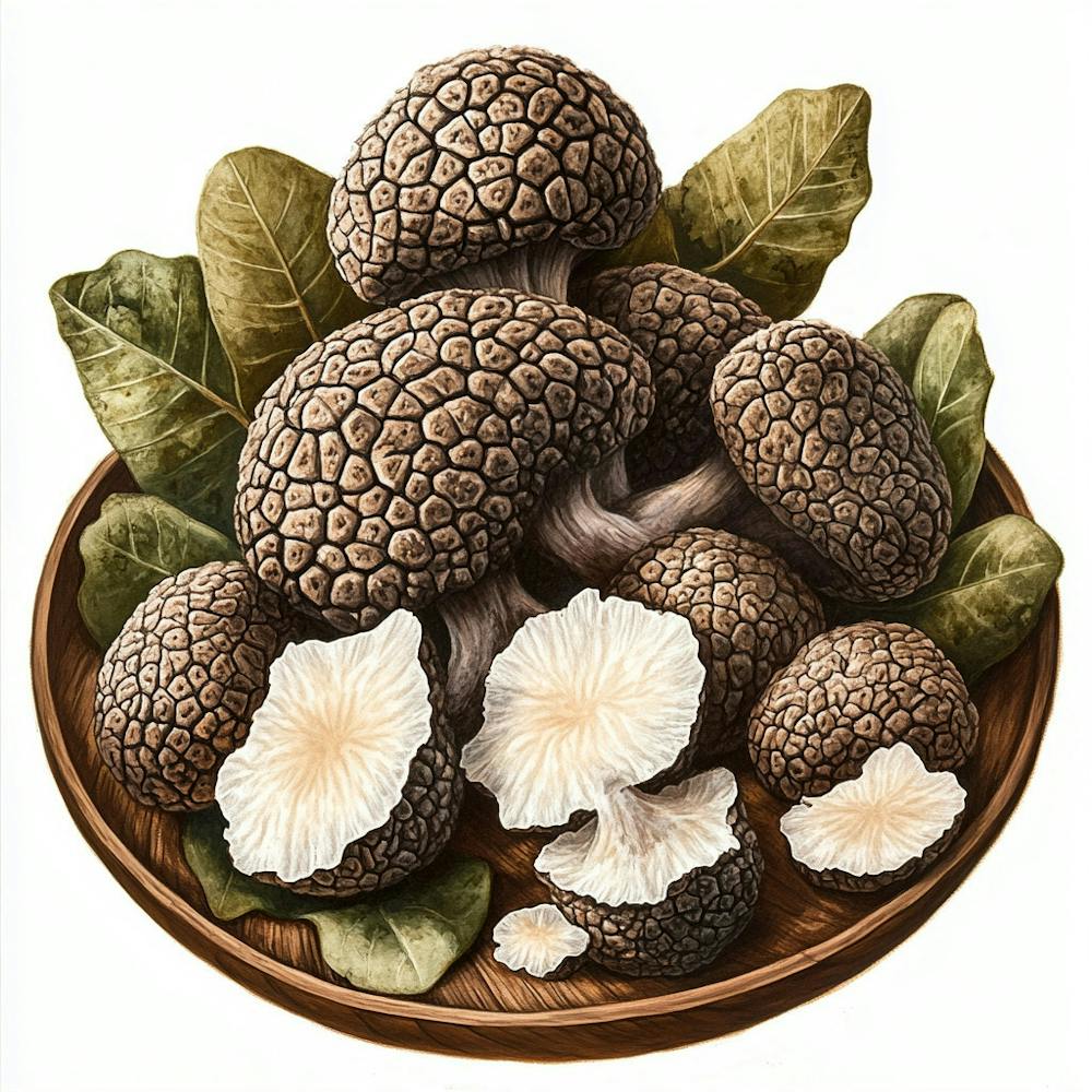 Fungus Mushrooms In A Bowl