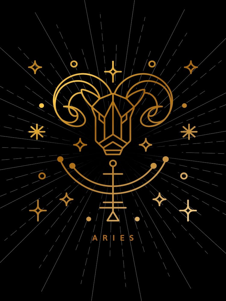 Aries Zodiac Sign — Zodiac geometric