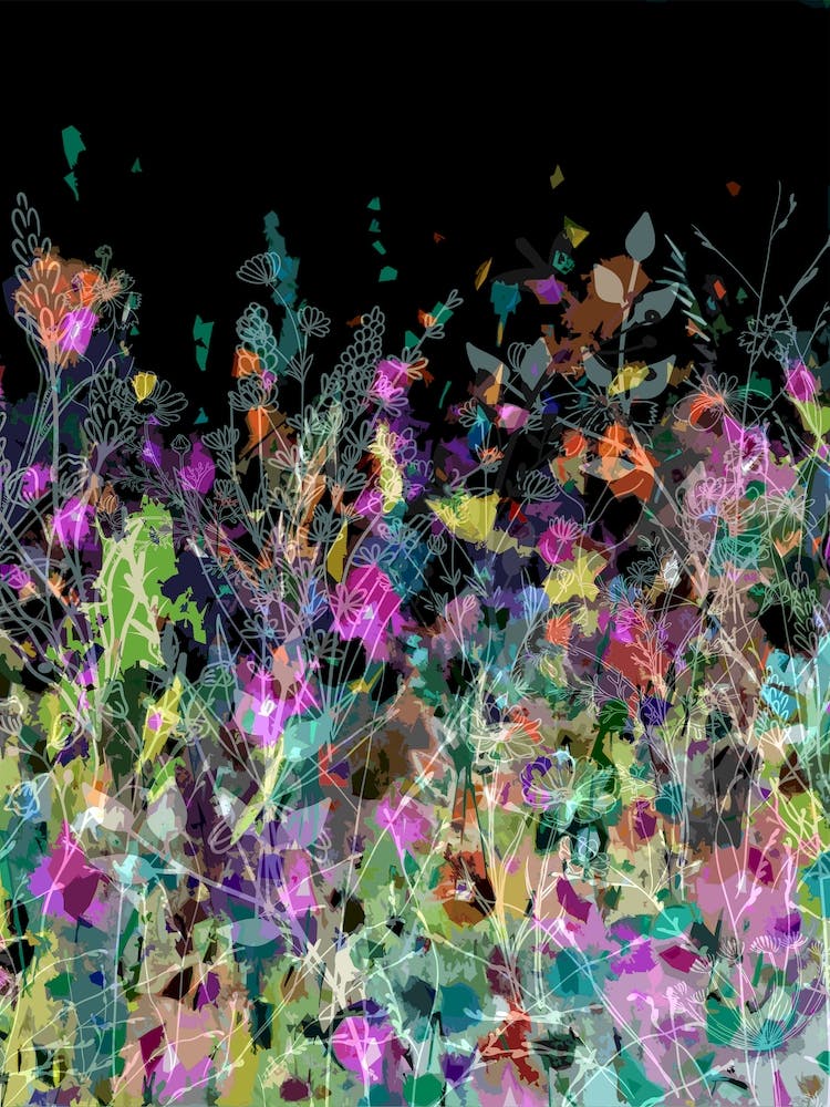Dark Floral Meadow