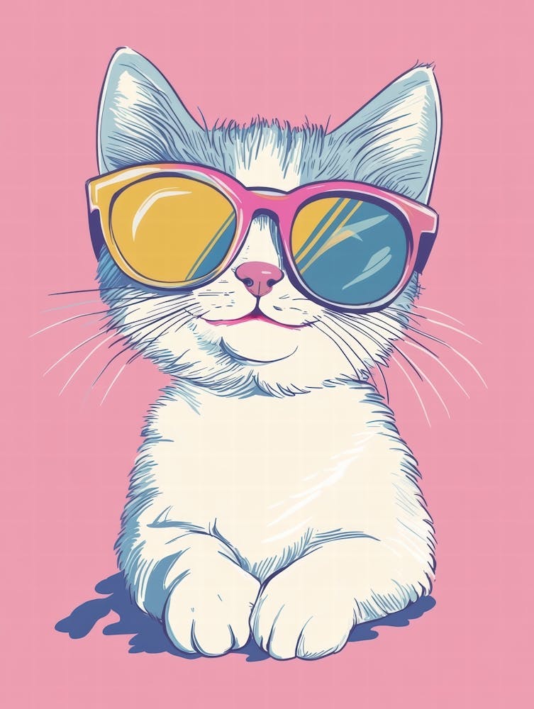 Cute Cat In Sunglasses