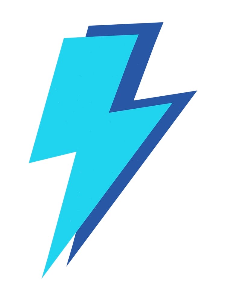 Preppy Blue Lightning Bolts
