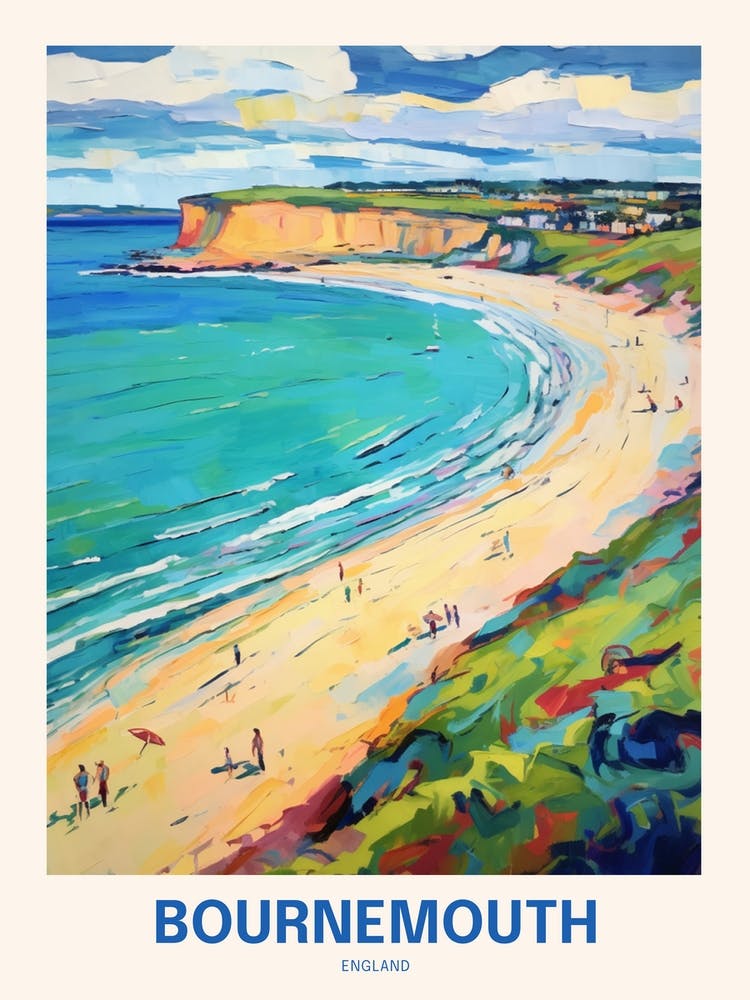 Bournemouth England Uk Travel Poster