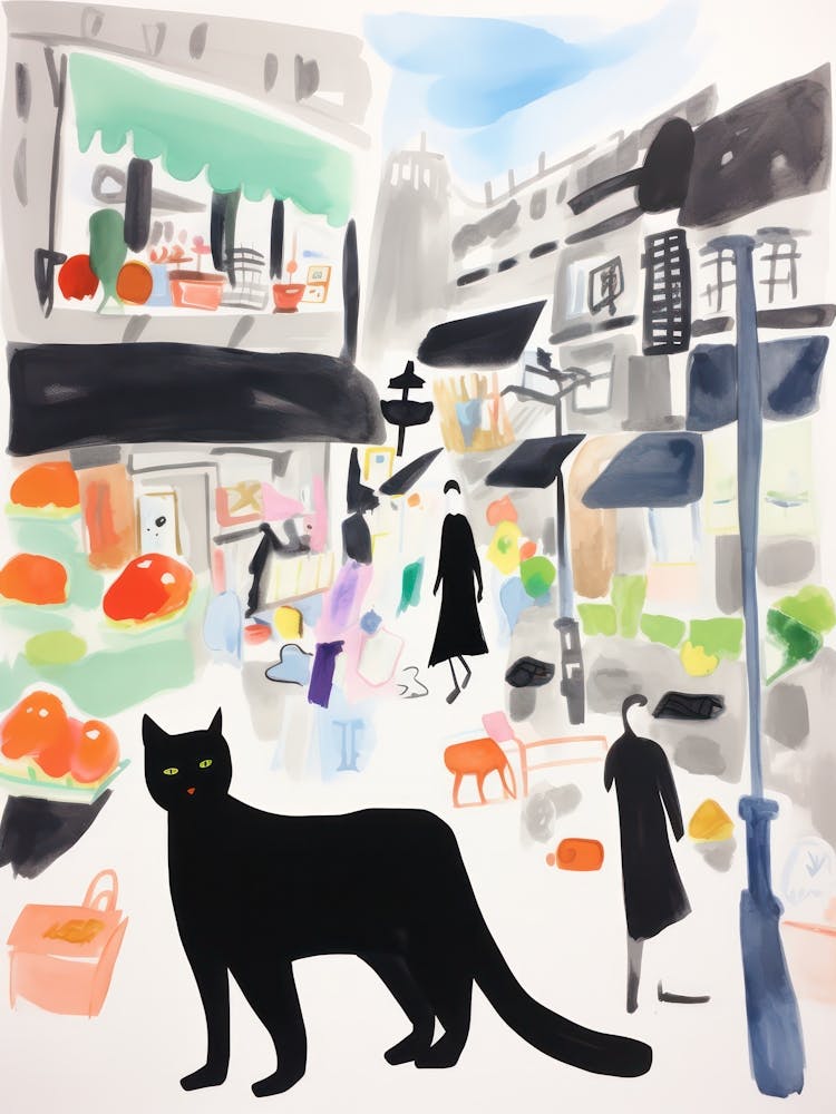 The Food Market In Copenhagen 2 Illustration