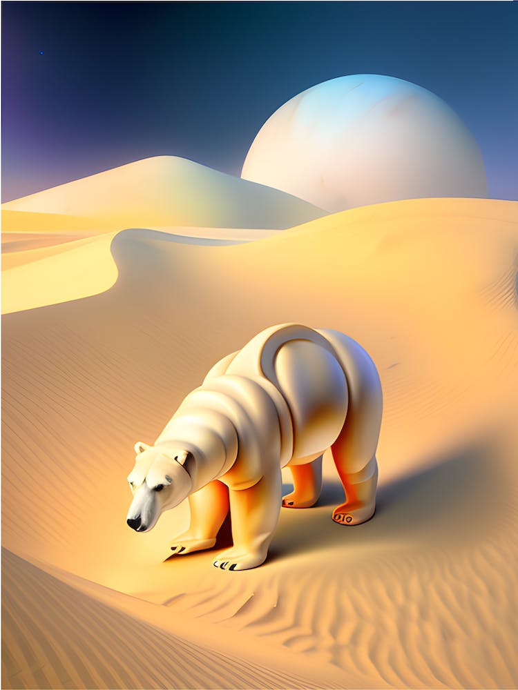 Polar Bear In The Desert