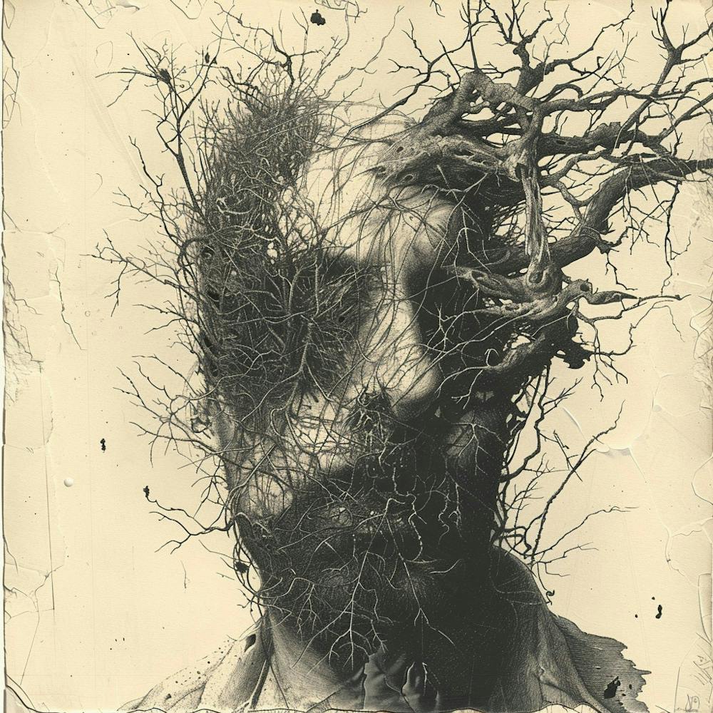 Man With Branches On His Head