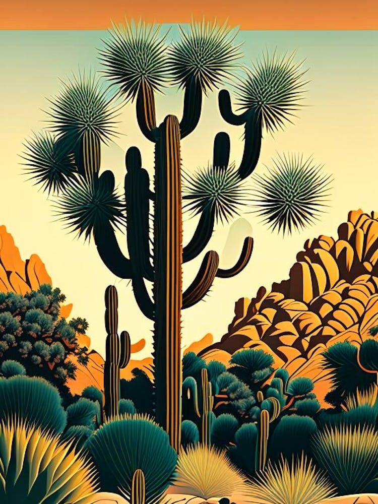 Joshua Tree Pattern Retro Illustration (10)