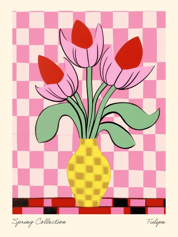 Spring Collection Tulips Flower Vase 3