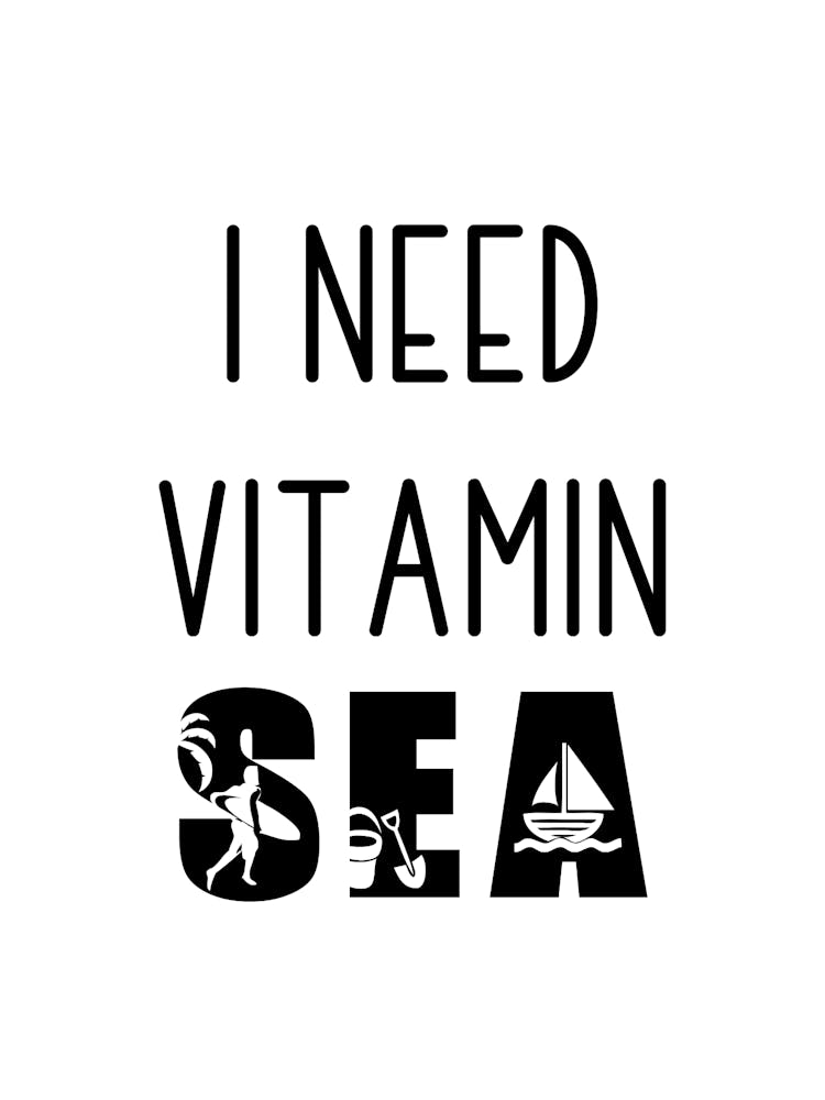 I Need Vitamin Sea Funny Summer