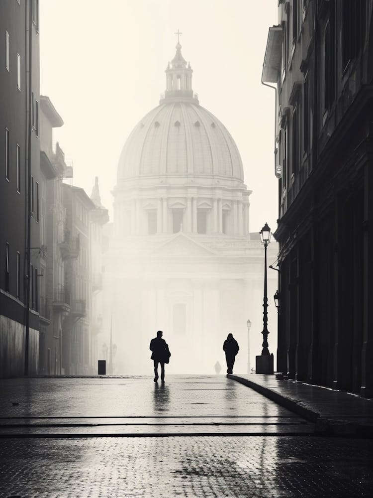 Rome, Italy, Mediterranean Black And White Photography Analogue 1