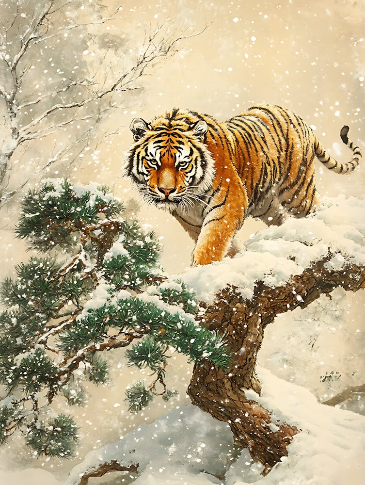 Stunning Tiger In The Snow 6