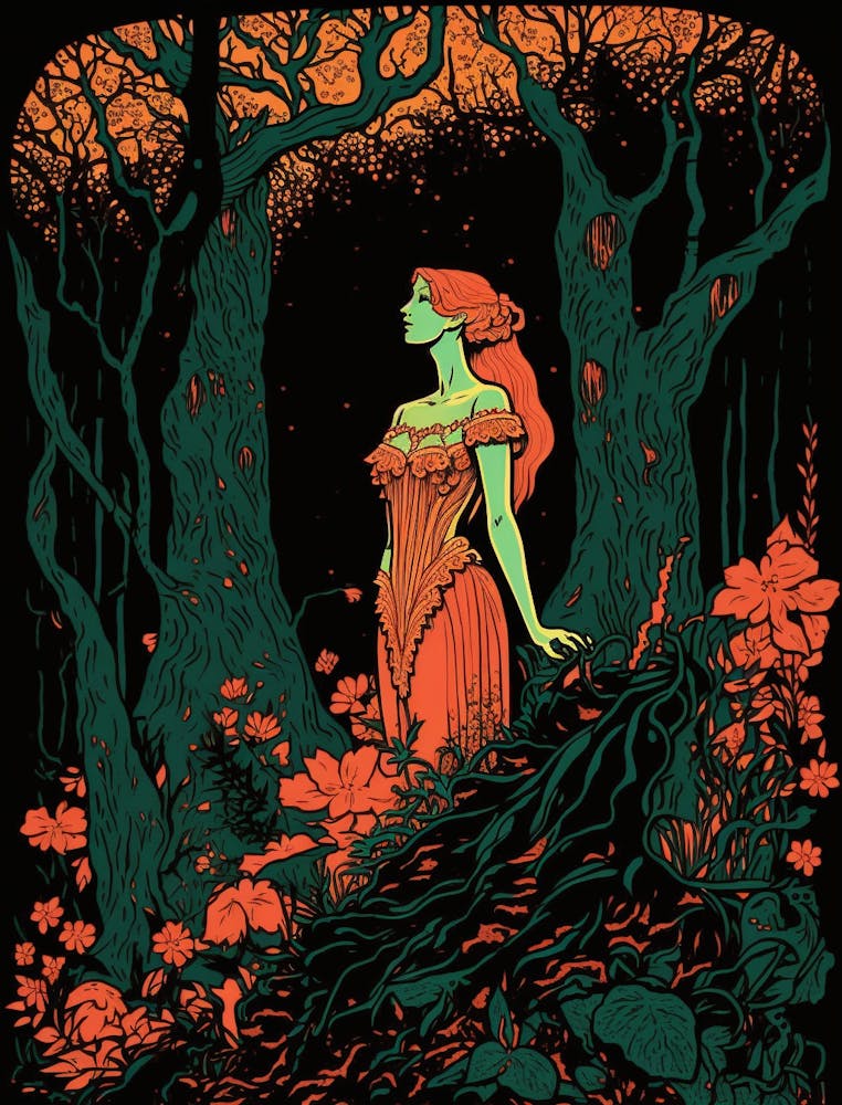 Woman In The Woods