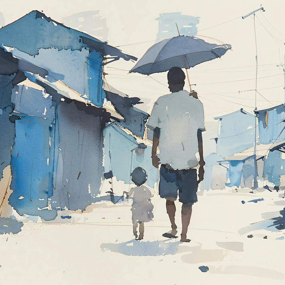 Child With An Umbrella