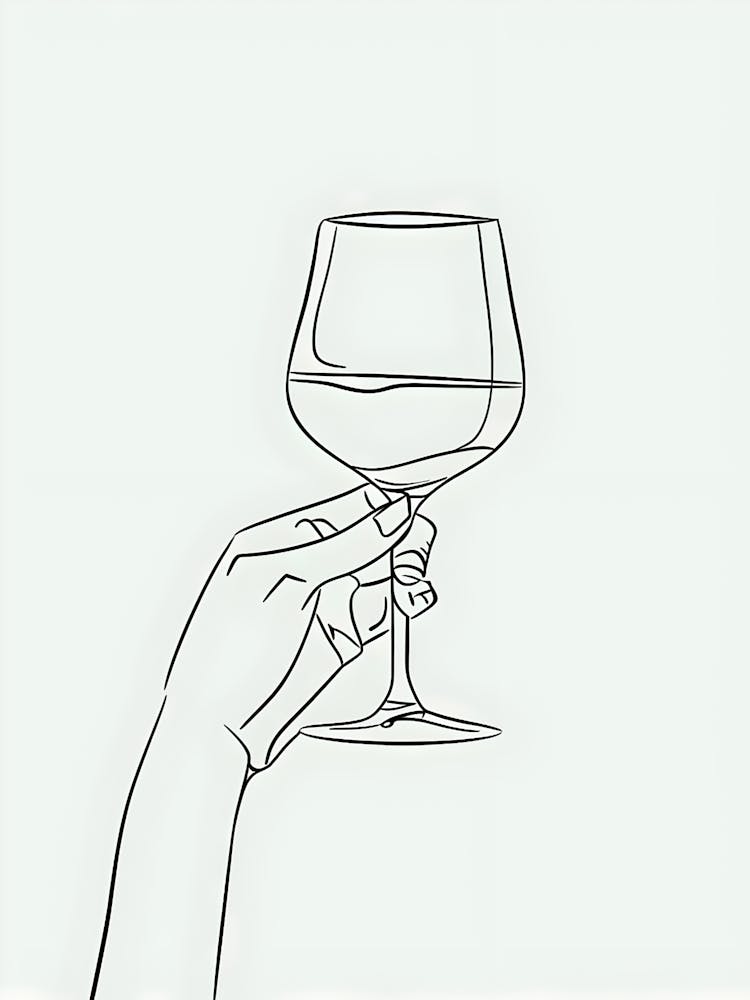 Hand Holding A Glass Of Wine