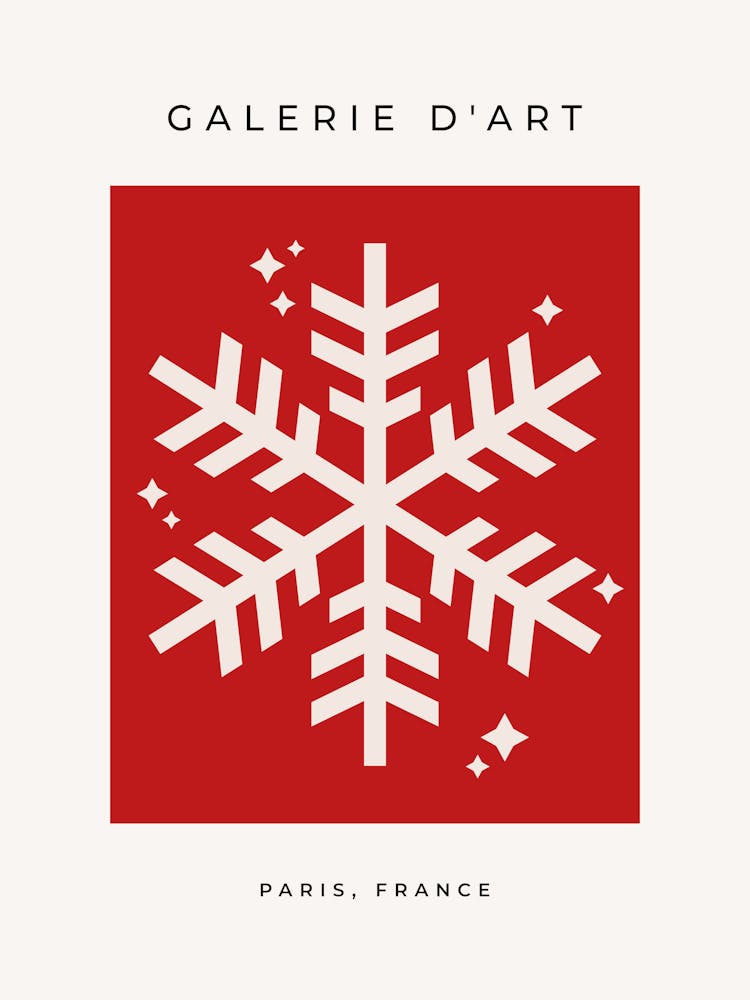 Christmas Snowflake Red