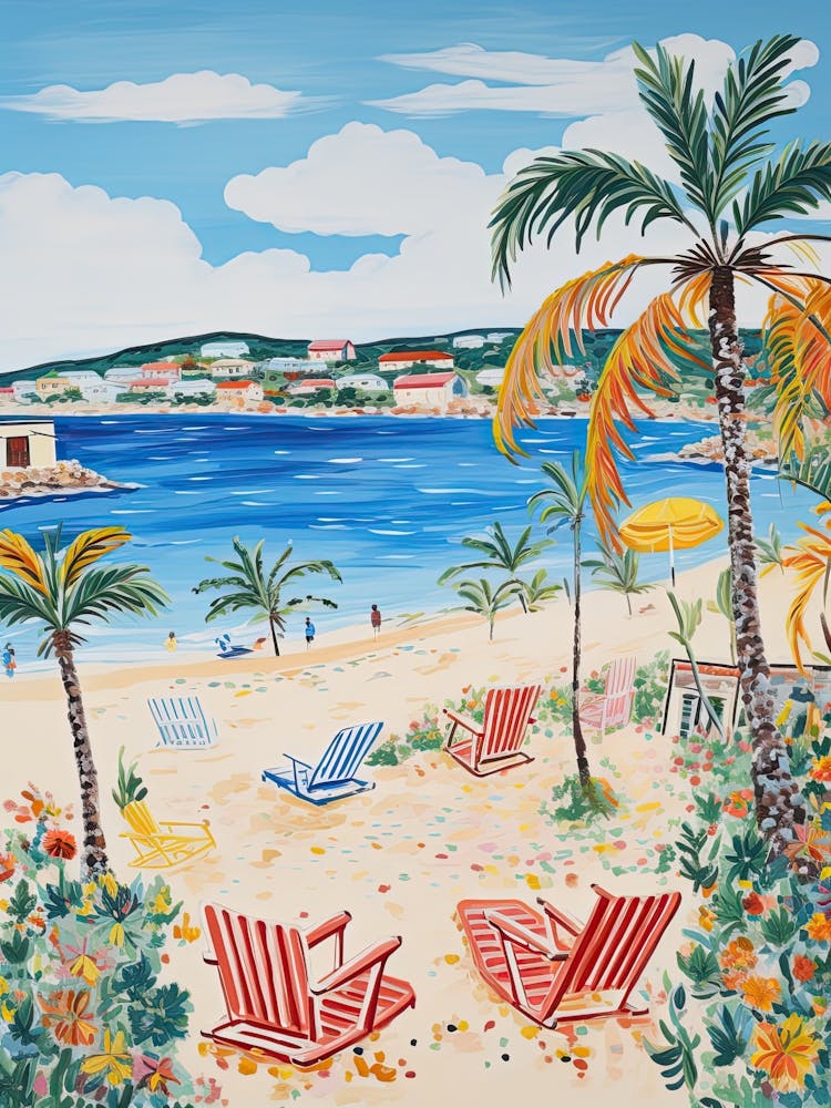 Orient Bay Beach, St Martin, Matisse And Rousseau Style 3