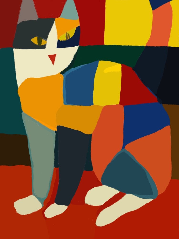 Colorful quilt Cat
