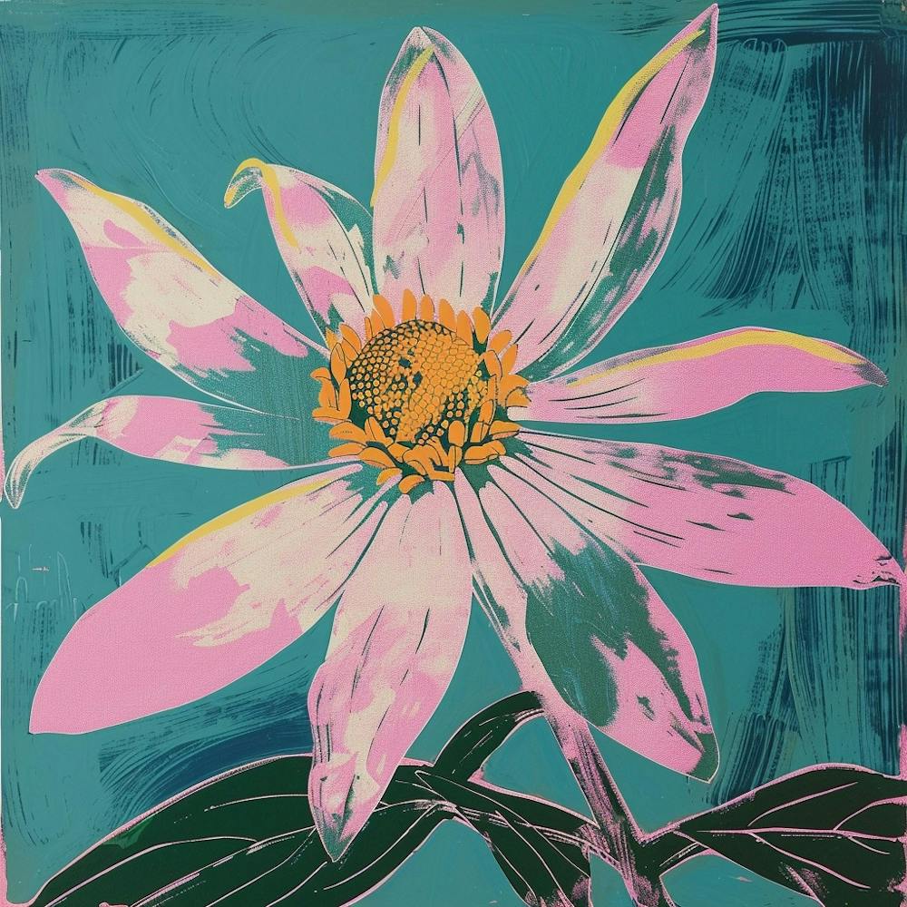 Edelweiss Square Flower Illustration