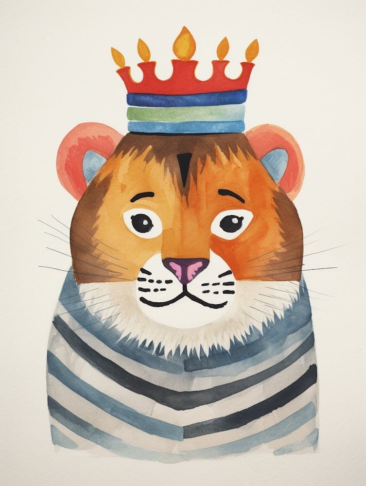 Little Siberian Tiger 3 Wearing A Crown