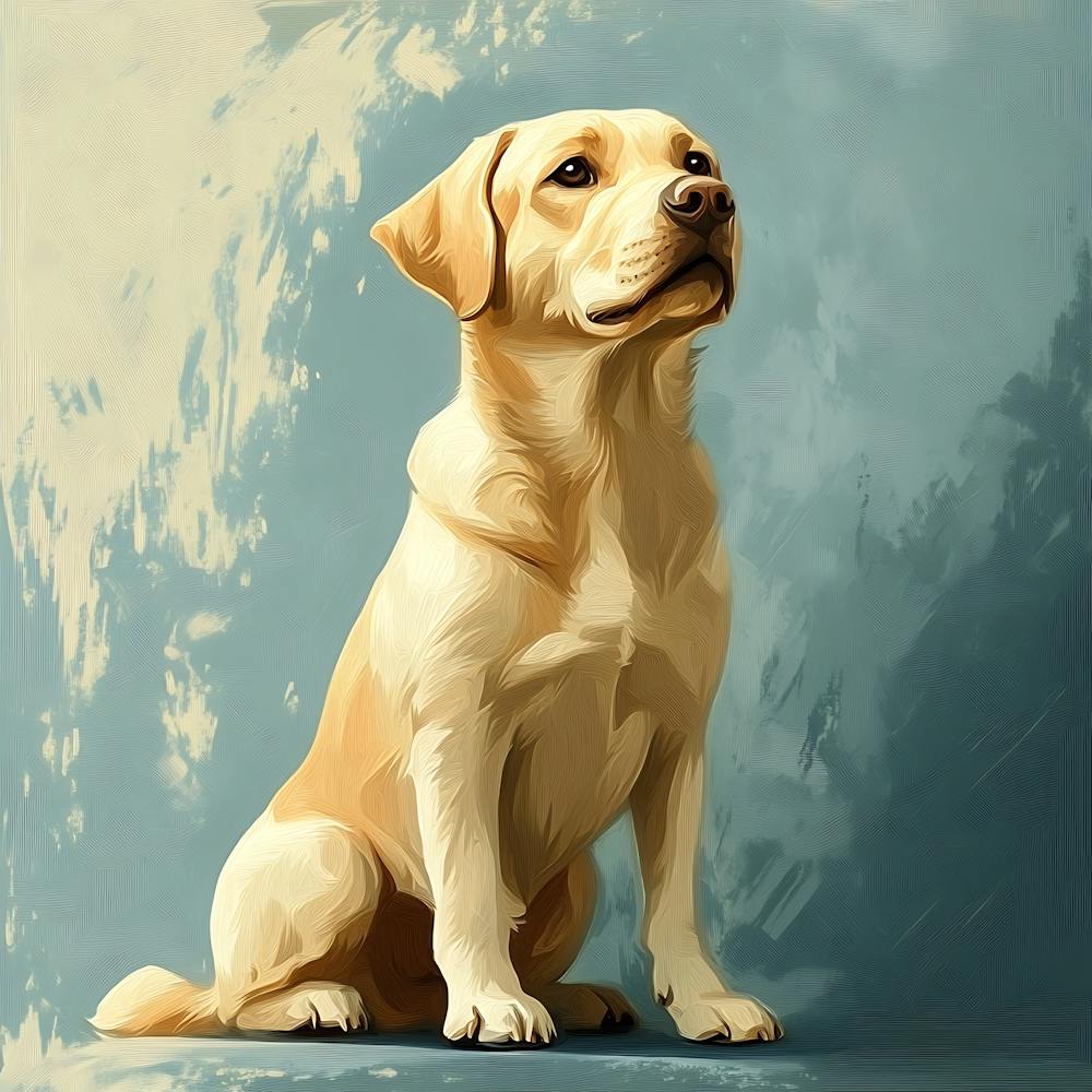 Labrador Retriever Ruhiges Ölgemälde 3
