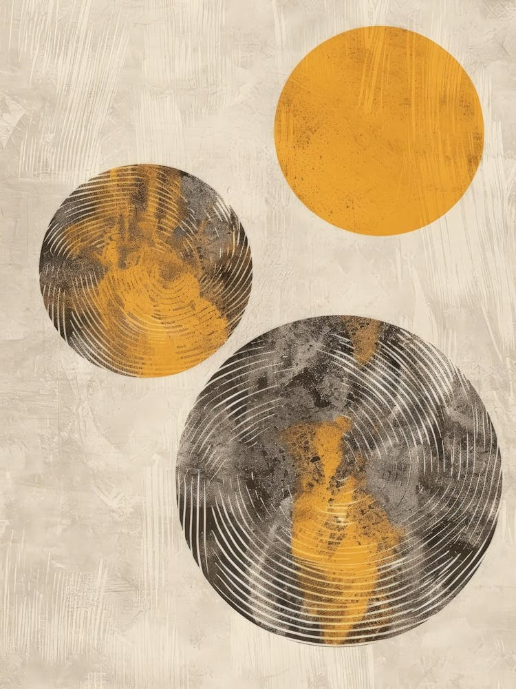 Yellow Circles Canvas Print 1