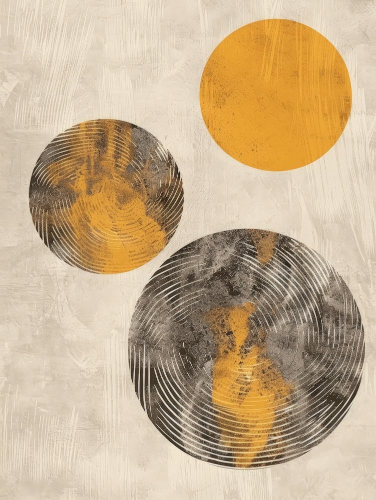 Yellow Circles Canvas Print 1